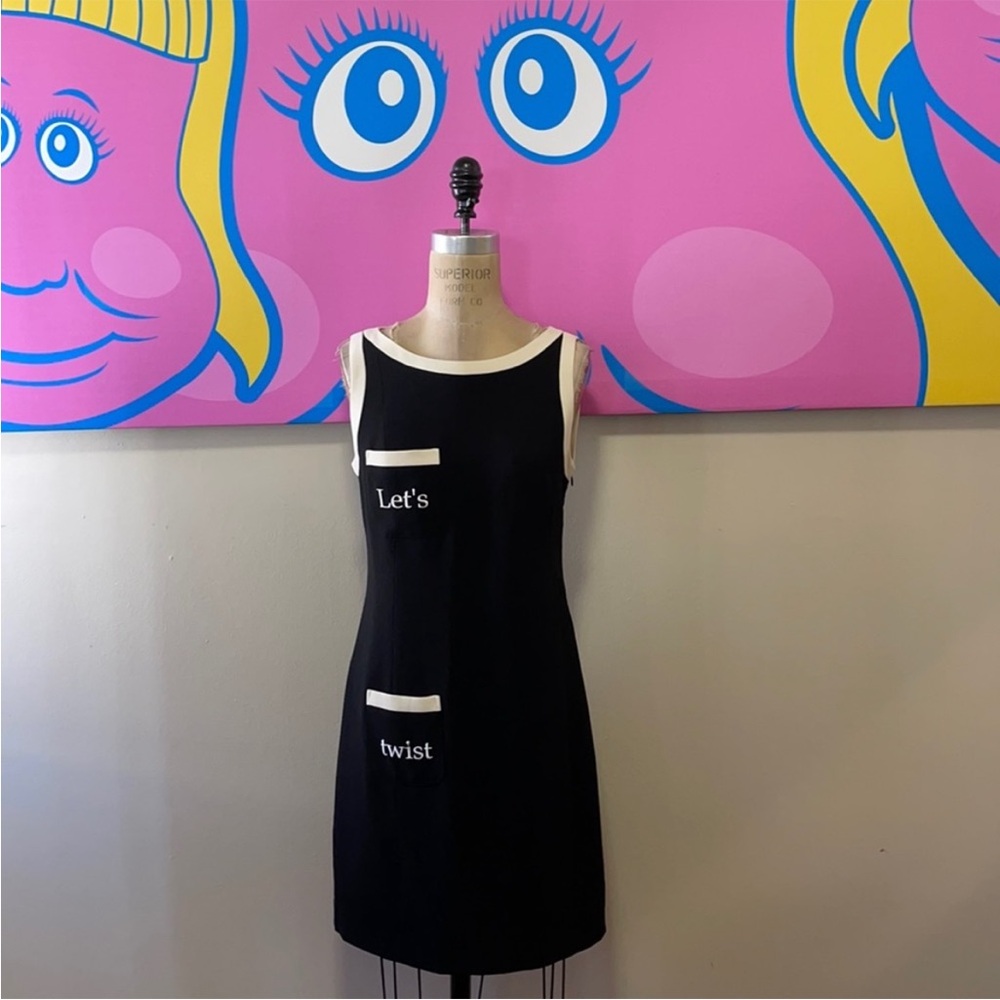 Moschino Cheap Chic Let's Twist Again Black Sheath Dress